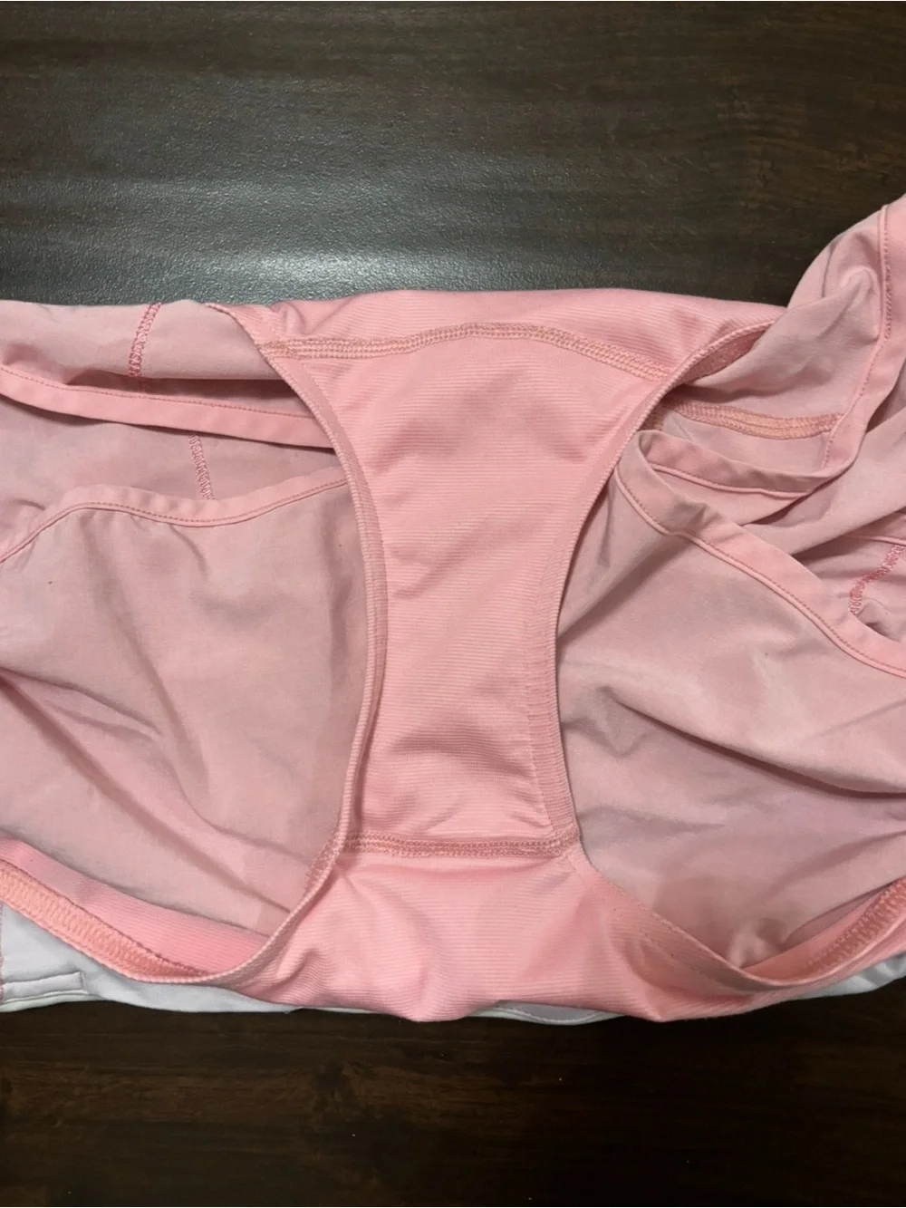 Lululemon Speed Ups Pink Athletic Shorts with Cream Waistband